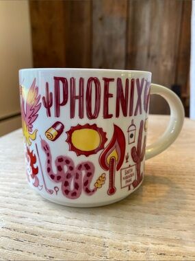 Starbucks Phoenix , Arizona Been There Series Ceramic Mug - red interior